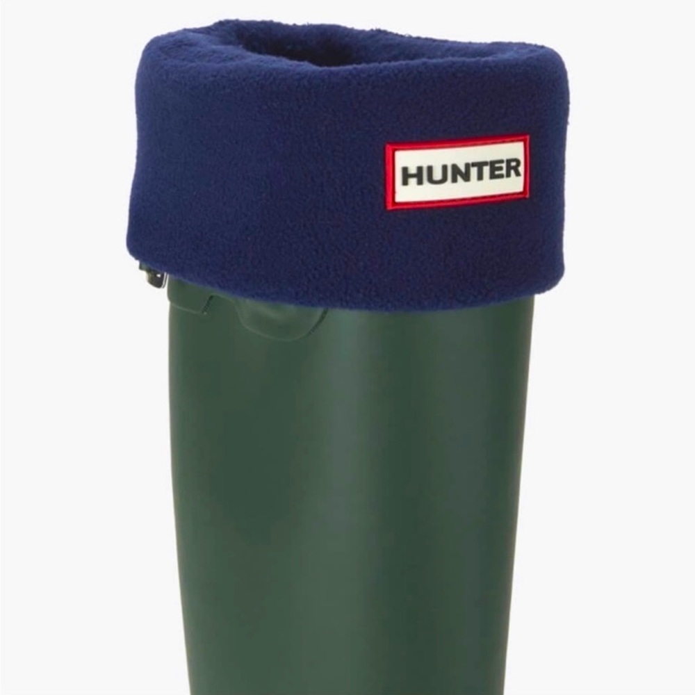 Hunter Cable Knitted Cuff Tall Boot Navy Blue Socks, Size Large *NEW IN …